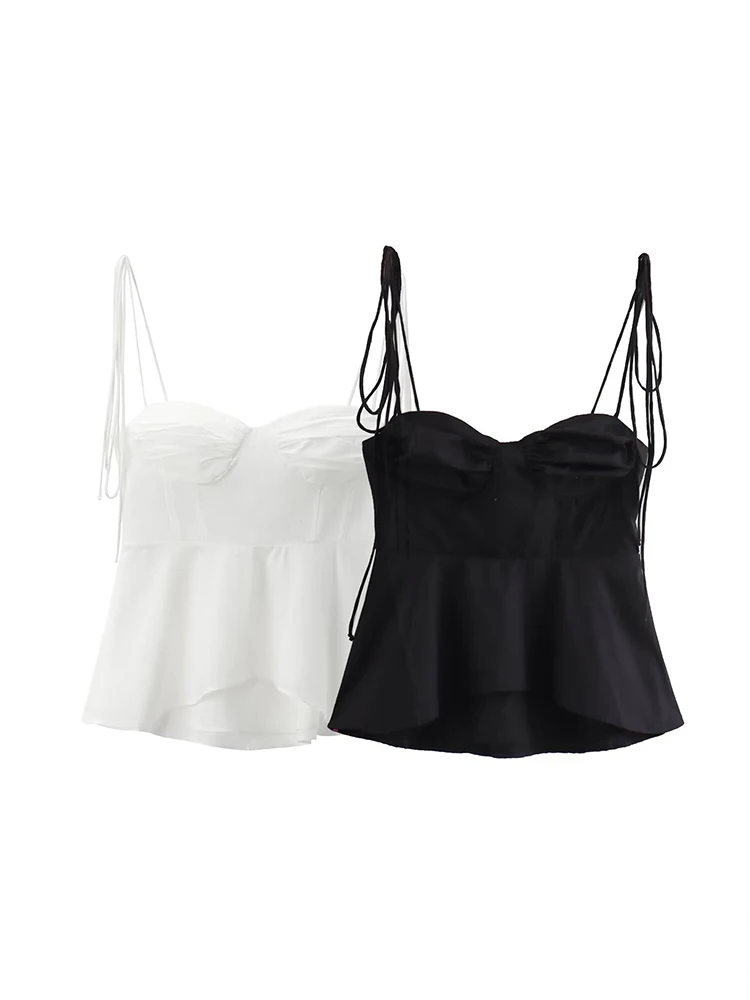 Camiseta Sin Mangas Con Tirantes Finos Para Mujer - Cuello Acanalado, Corte Holgado, Básico Para Capas Y Looks Casuales