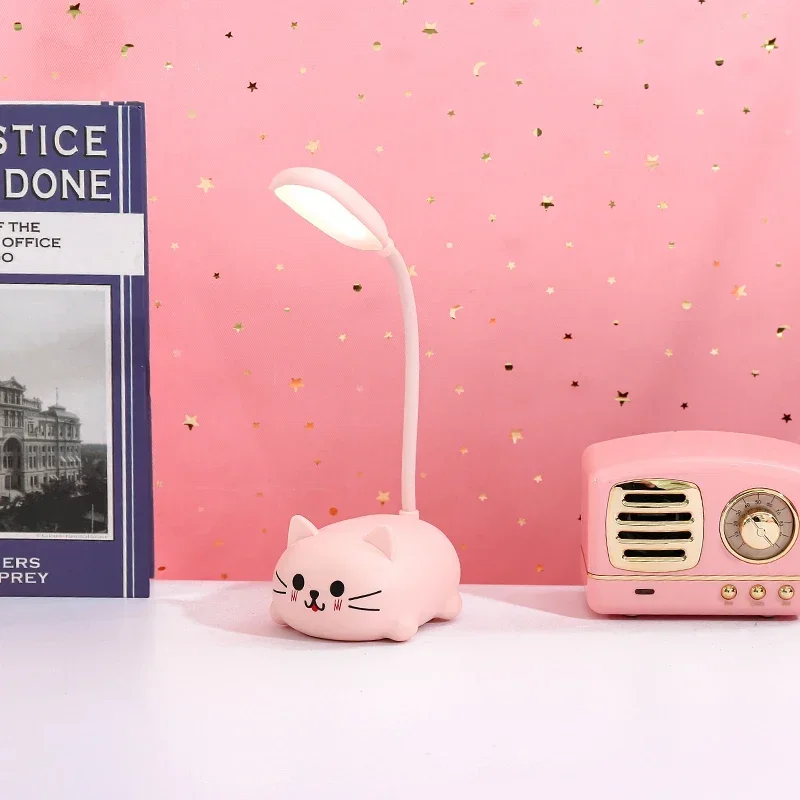 

USB LED Kawaii Cat Desk Lamp Cartoon Colorful Night Light Reading Lamp study light Children Eye Protection Table Lamp