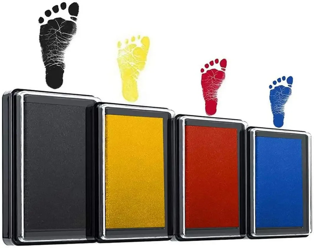 Newborn Baby DIY Hand And Footprint Kit Ink Pads Photo Frame Handprint Toddlers Souvenir Accessories Safe Clean Baby Shower Gift ink pads,hand and footprint kit