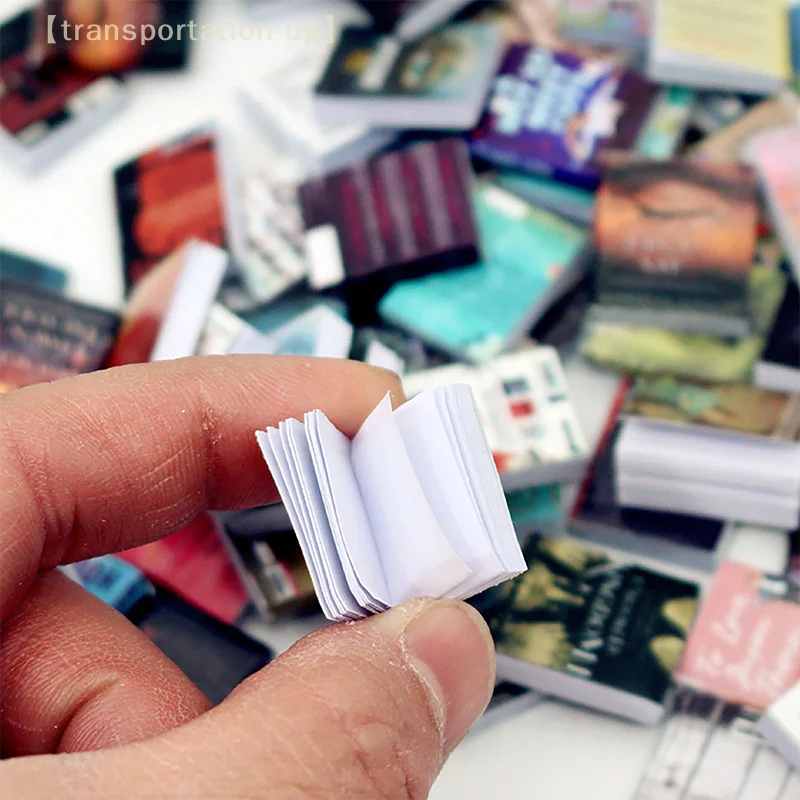 100PCS Random Miniatures Dollhouse Classical Mini Flip Books Notebook Furniture Decoration Doll Ornament Supplies miniature ornament miniature figurines