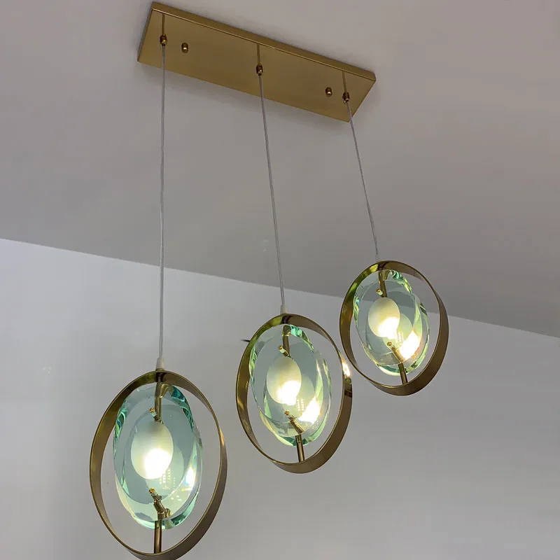 

lighting brass iron crystal hotels circle deco maison decorative items for home vintage bulb lamp dining room