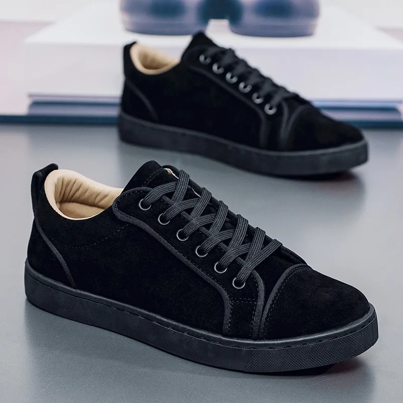 2026 New Trendy Round Toe Men Casual Flats Comfortable Non Slip Hard Wearing Sport Shoes Cross Tied Concise Lightweigh Sneakers 4