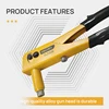 Deli 10.5 Inch Single Hand Blind Rivet Guns Nose Piece Manual Riveting Riveter Tool Hand Tool 265mm 4