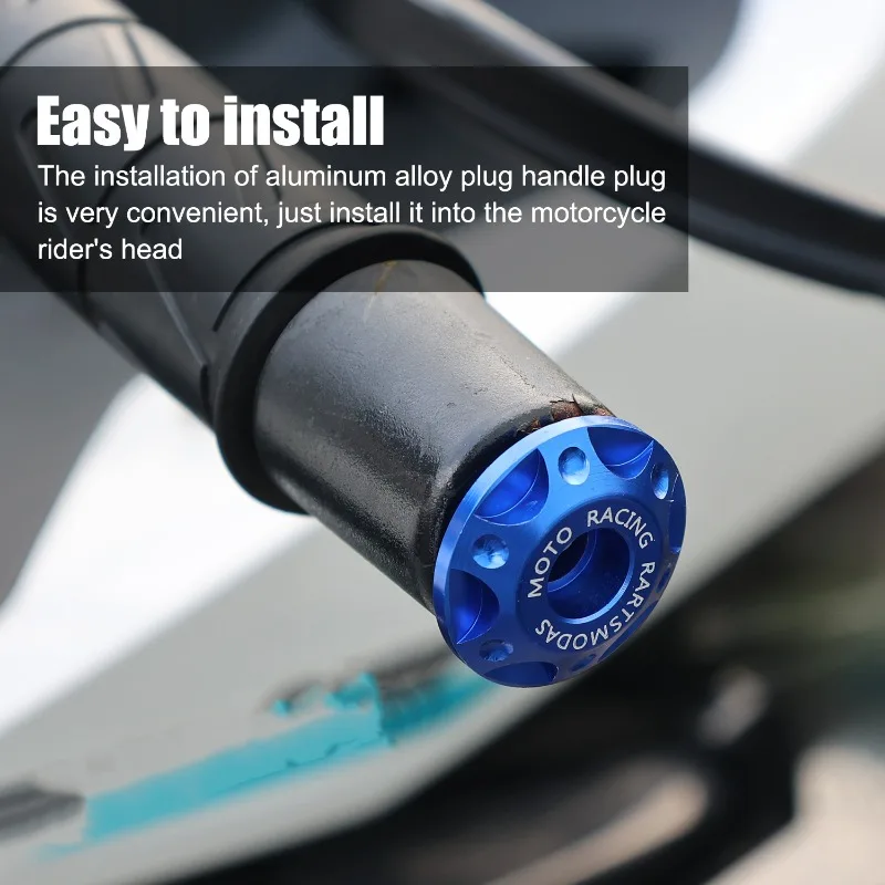 Handlebar End Cap Plug Motorcycle Handle Bar Caps Slider Motor Bike for Honda Yamaha Dirt Bike Accessories Black Red Sliver 2pcs