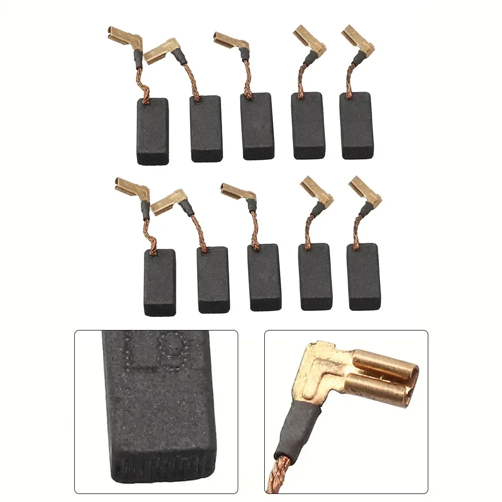 10pcs Carbon Brush N097696 Replacement Part For Motor Power Tools Accessories DWE4120 DWE4011 Angle Grinder Drill