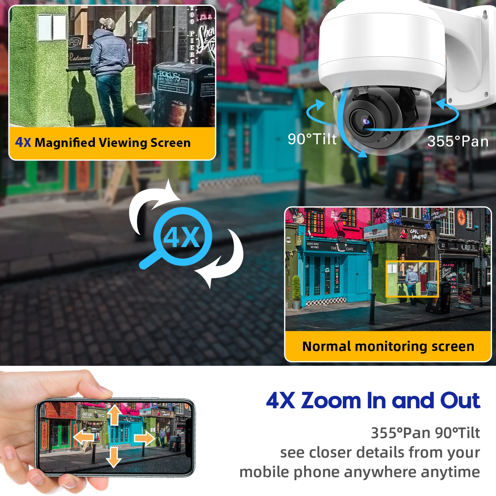 pump Bone Motel 4k Ptz Ip Camera 5mp 8mp Poe High-speed Dome 4x Optical Zoom Built-in Mic  Outdoor Ip66 Included Wall Bracket Hikvision Protocol - Ip Camera -  AliExpress