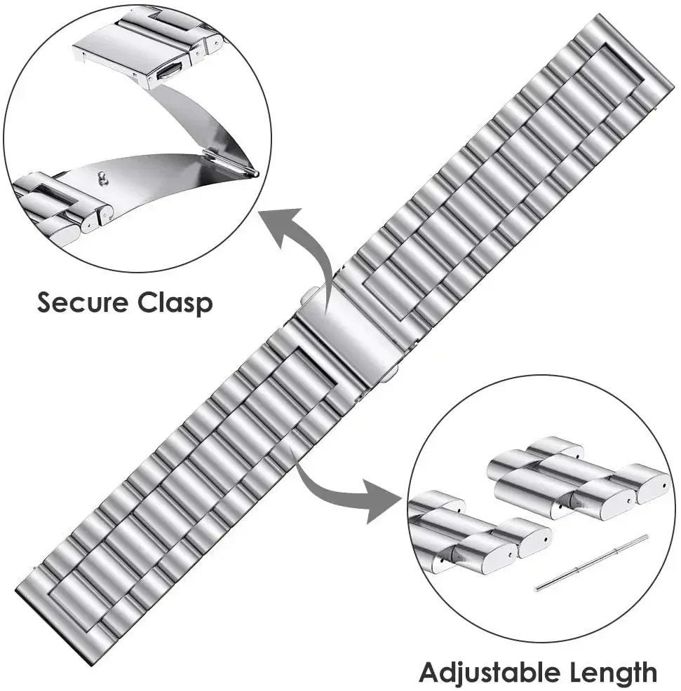 Metal Strap for Redmi Watch 5 Active Stainless Steel Adjustable Bracelet Band for Redmi Watch 5 Lite Sport Smart Band Belt