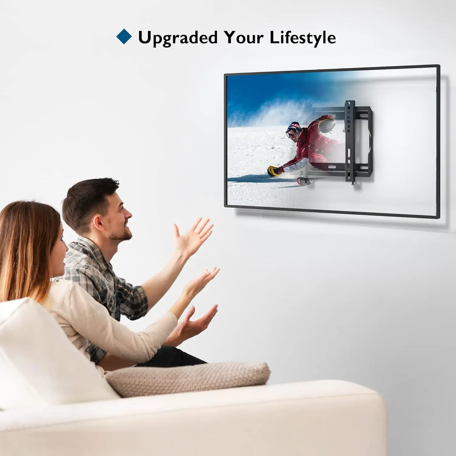 BEISHI Fixed TV Wall Mount Monitor Holder Adjustable TV Mount Bracket for 14-32 Inch Plasma HDTV LCD LED Screen Rack
