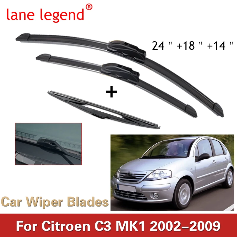 CarFrontRearWindowWindscreenUtypeHookWiperBladesForCitroen