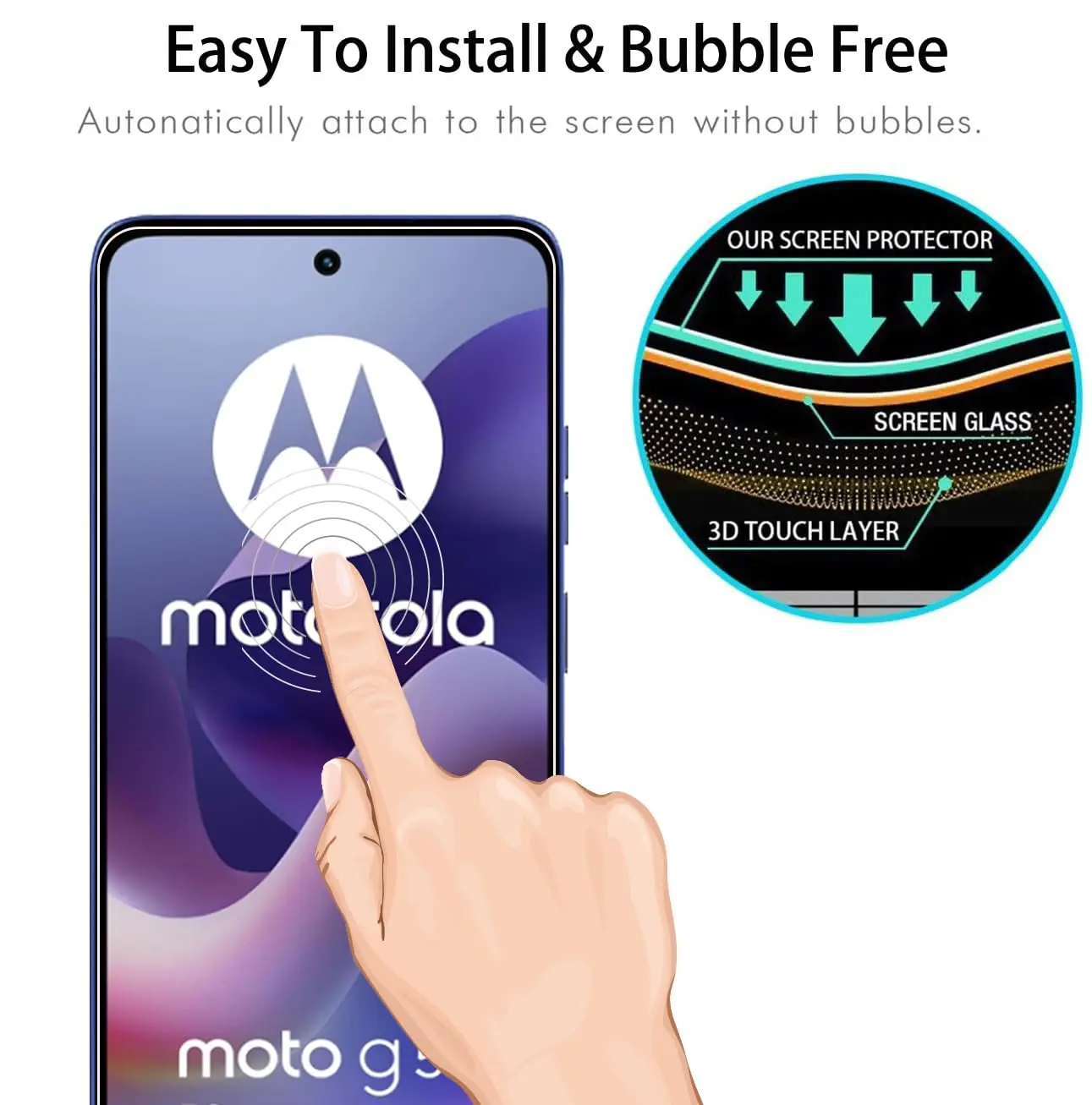 Ultra Clear 9H Tempered Glass Screen Protector - 6.72 Anti-Scratch, Case-Friendly