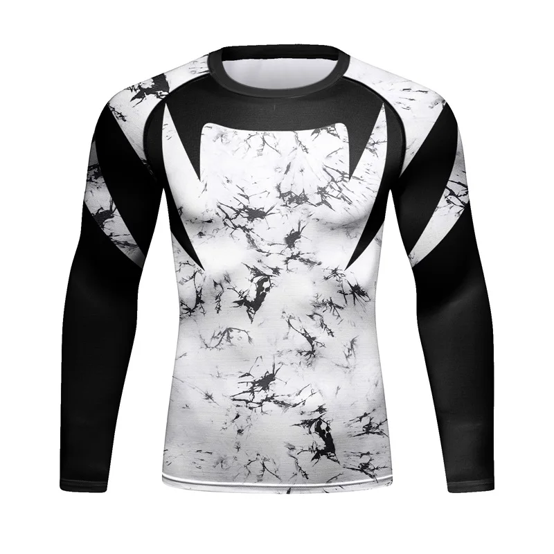 

New Jiu Jitsu Fighter Sports Fitness Clothes GYM Long Sleeved MMA BJJ Fighting Boxing Training Sportswear T-shirt Rashguard