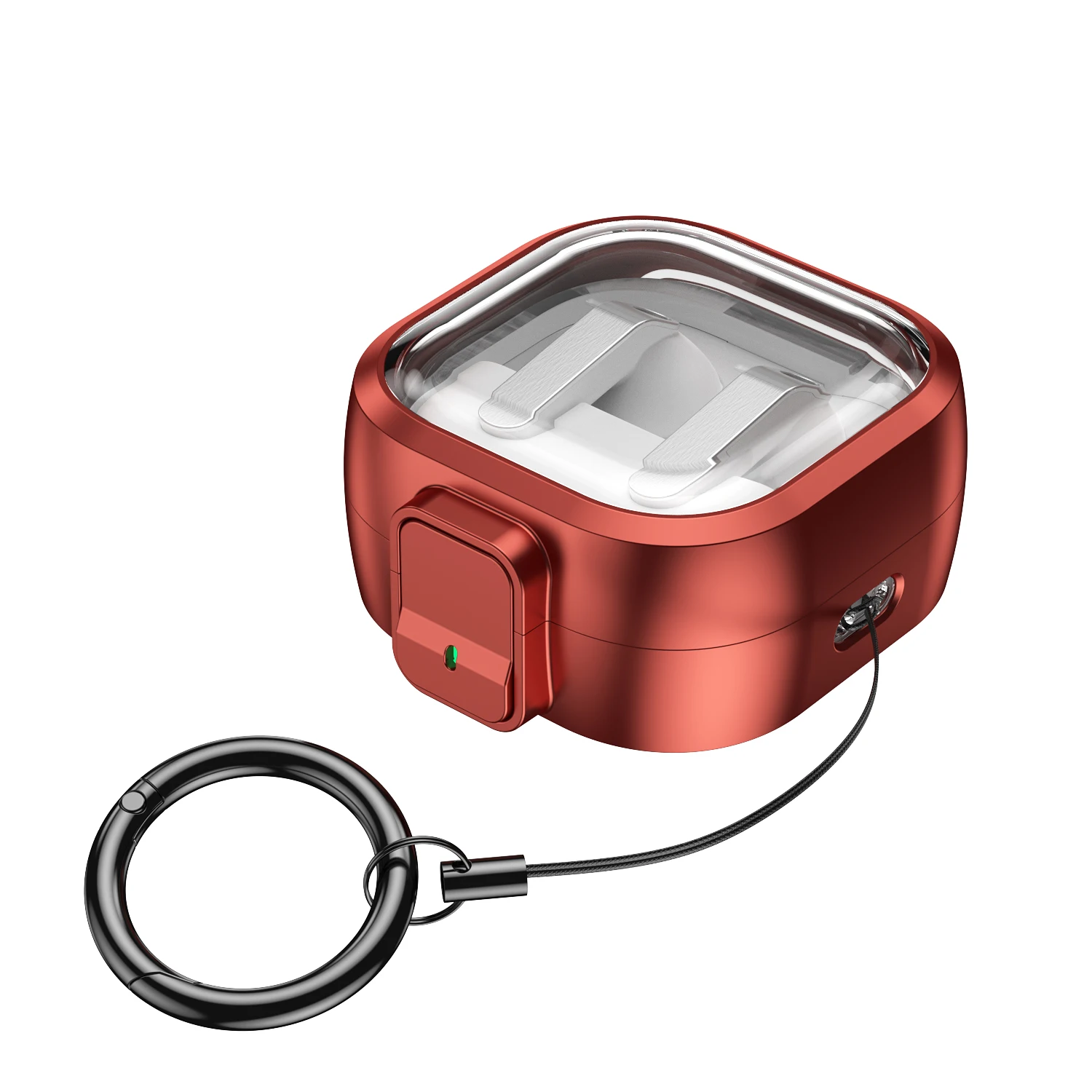 Transparent Shockproof Safety Lock Hard Case for Galaxy Buds Pro 4 Earphones