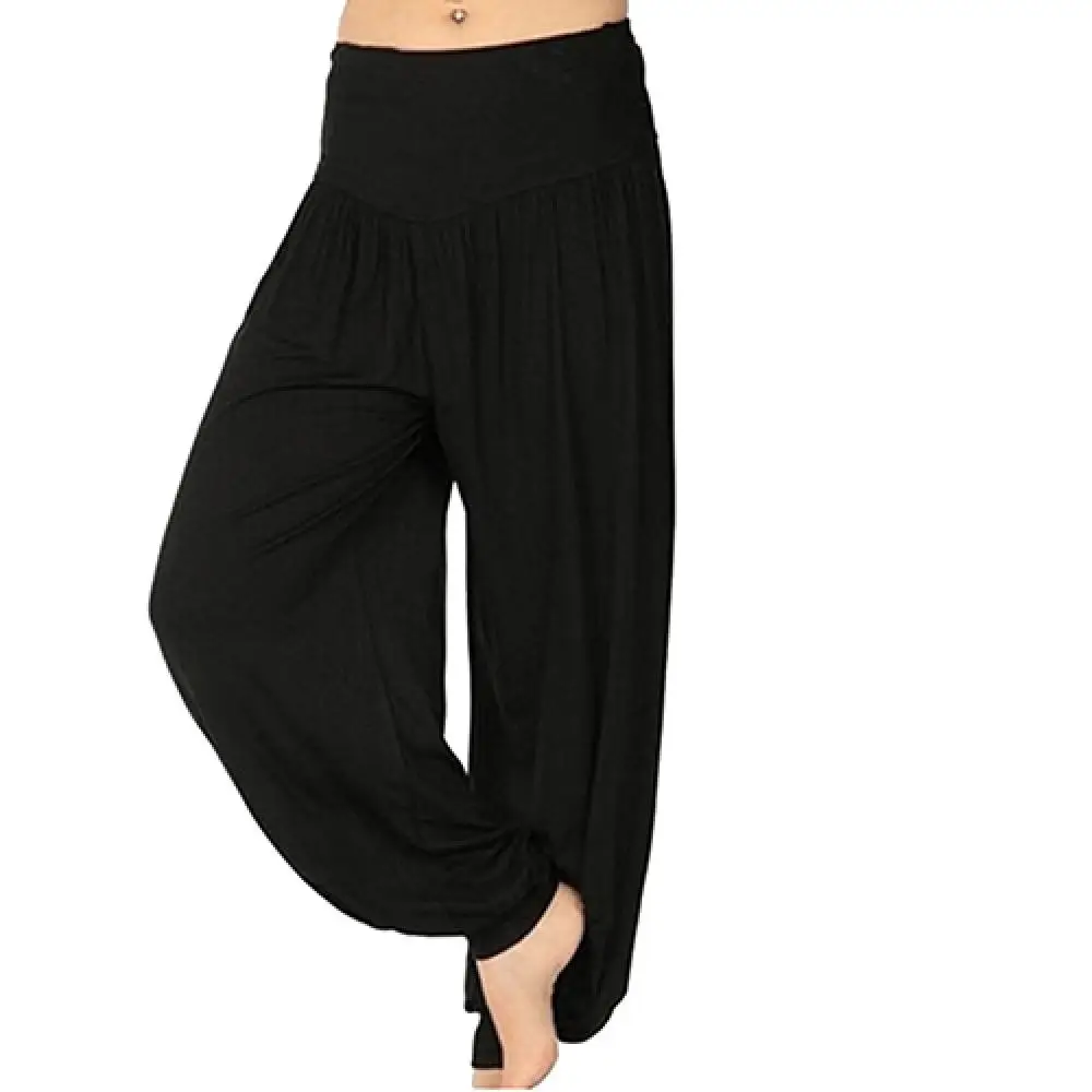 Casual Baggy Pants Modal Women Harem Pants Comfy Yoga Loose Belly Dance Dance Wide Leg Trousers Gypsy