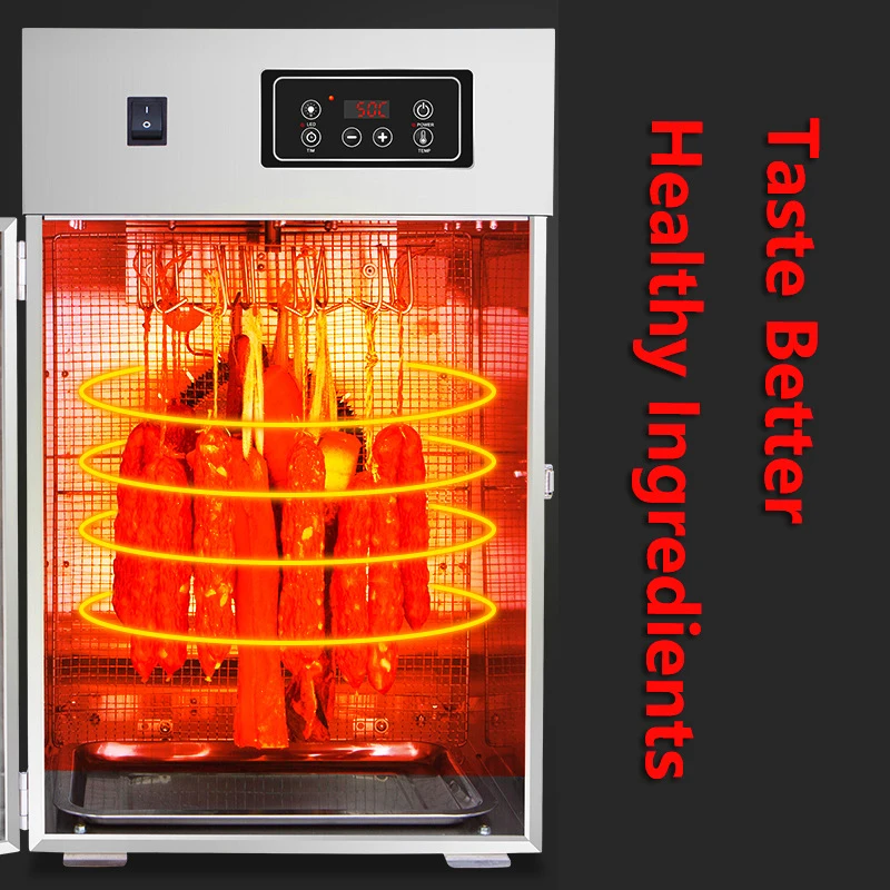 Dryer Rotating Sausages Bacon Chicken Duck Beef Food Dehydration Case Commercial Consumer Meat Machine 360° Household Air-dried 3