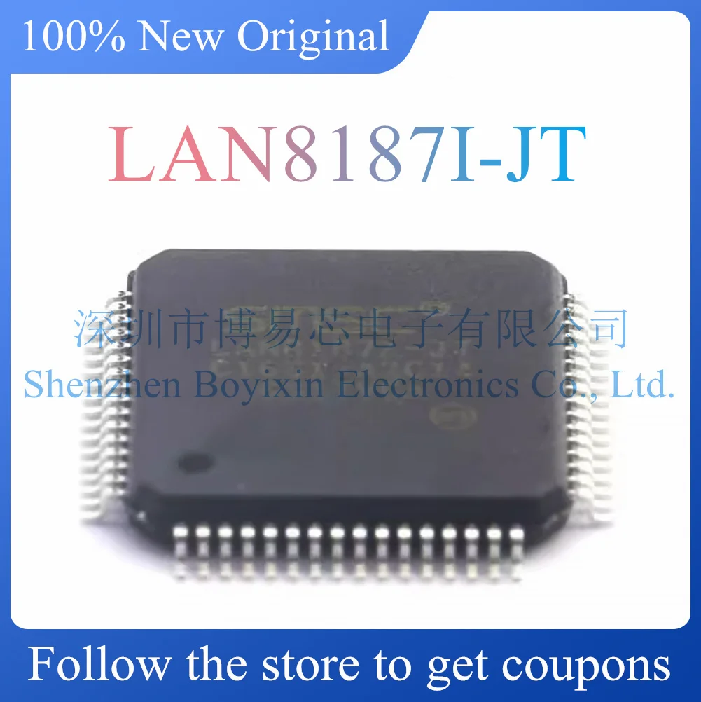 

NEW LAN8187I-JT.Original genuine Ethernet chip. Package TQFP-64