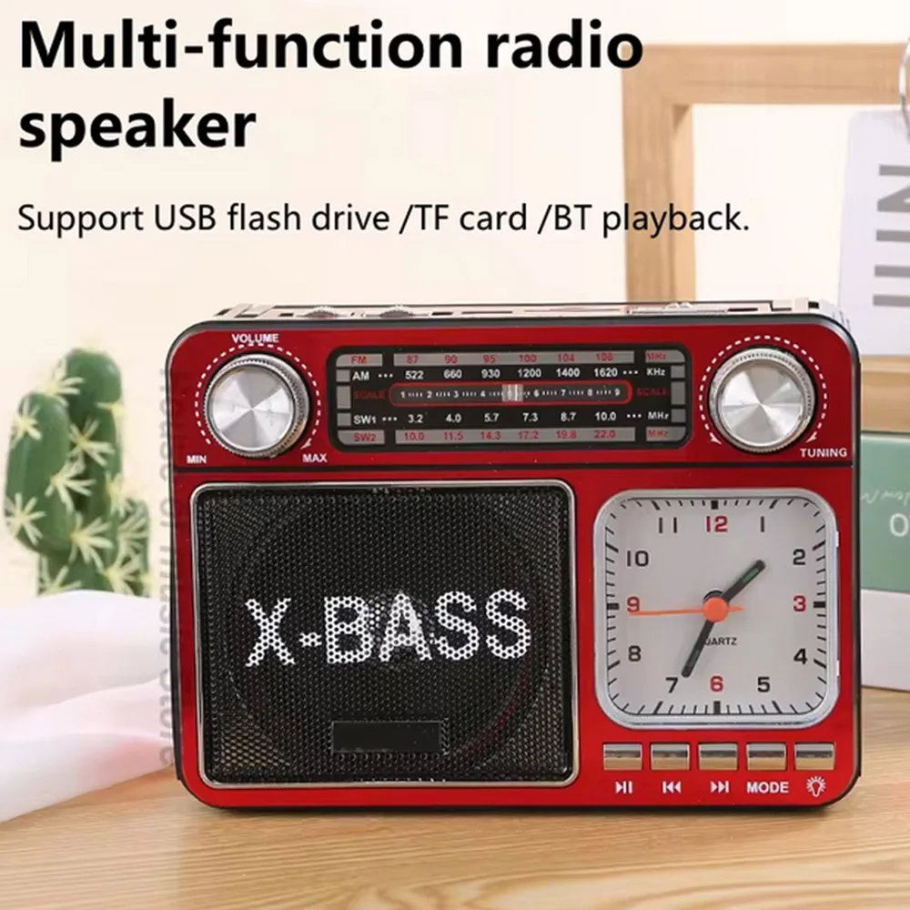 Portable-AM-FM-SW-Retro-Radio-Vintage-Multifunctional-Radio-With ...
