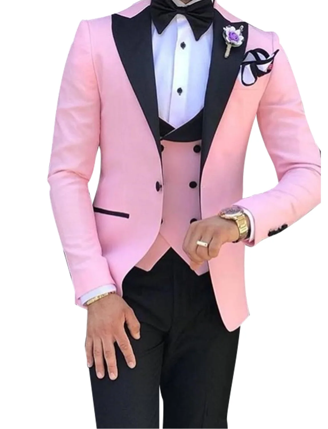 

Men's Suit Blazer Slim Peak Lapel One Button Formal Coat Wedding Party Prom Jacket