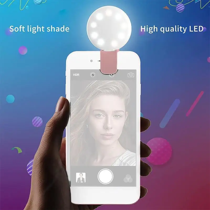 Portable LED External Fill Light for Mobile Phone Photography