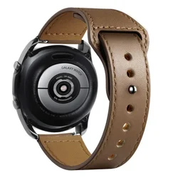 Elegant Leather Watch Strap - Premium 20mm/22mm Bracelet for 22mm watch band (Coffee brown 13)