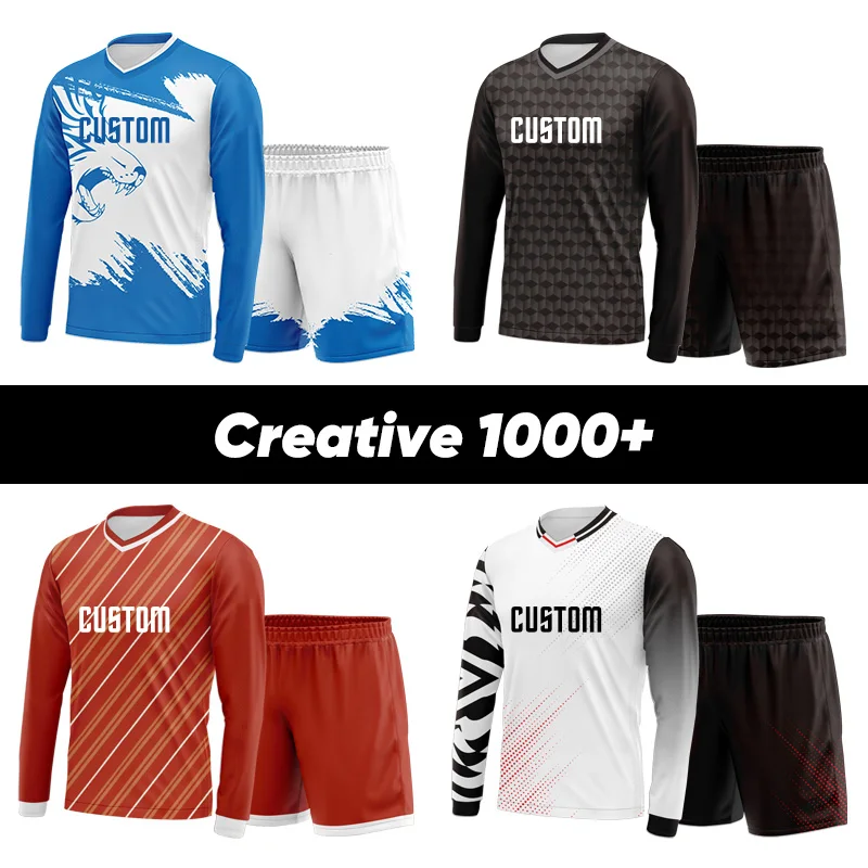 

Sublimation Customize Your Own Design High Quality Sport Wear Soccer Jersey Club Team Long Sleeve Football Jersey For Men VL232