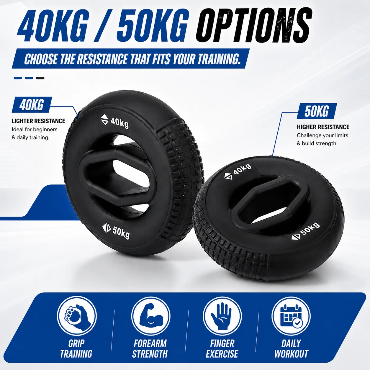 Enhanced Grip Strengthening Ring - Hand & Forearm Trainer with Anti-Slip Design for Home Fitness & Strength Training