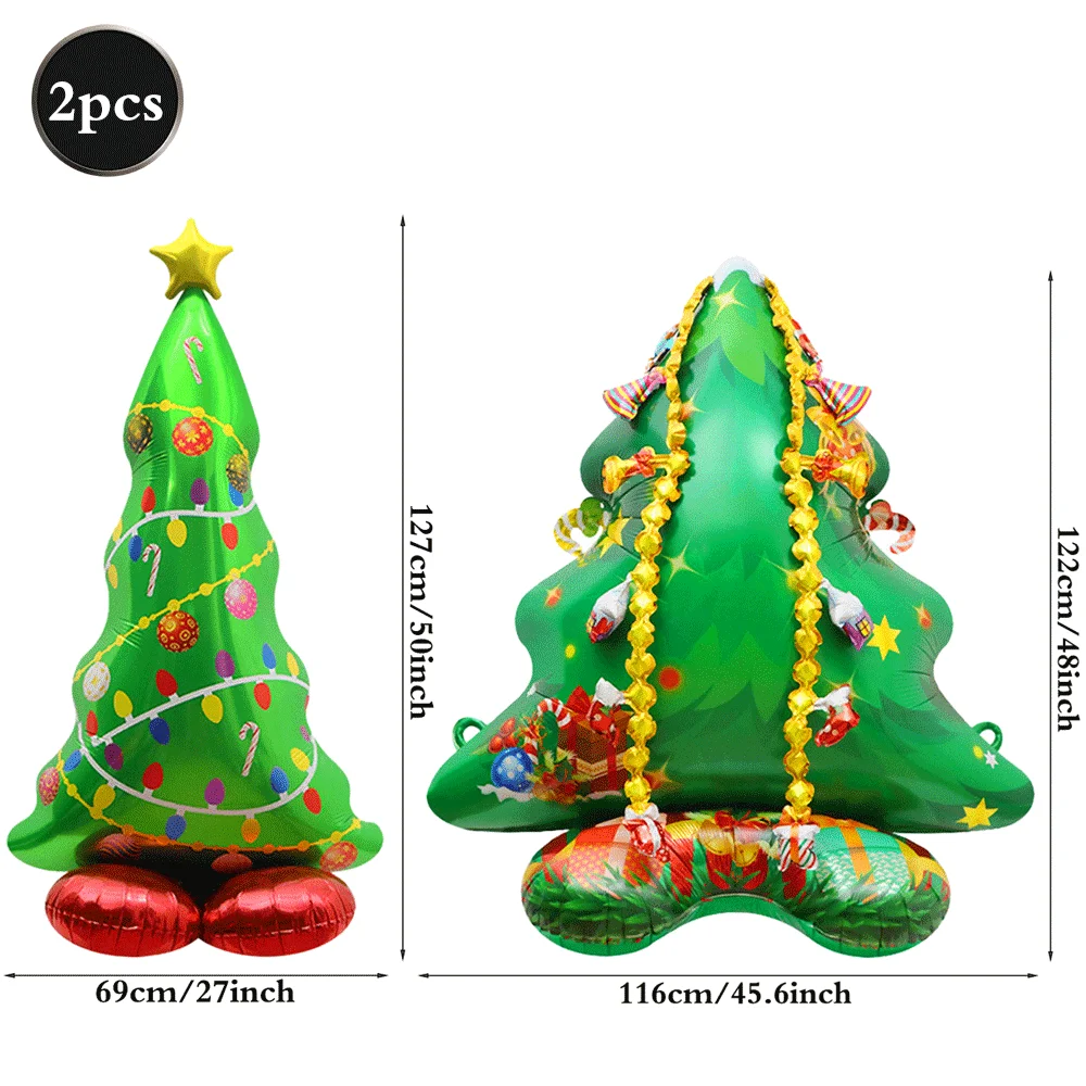 2 Stücke Große Größe Weihnachtsbaum Luftballons Selbststehender Weihnachtsbaum Mylar Ballon Weihnachten Home Party Dekorationen Neujahr Lieferungen – Detail 10
