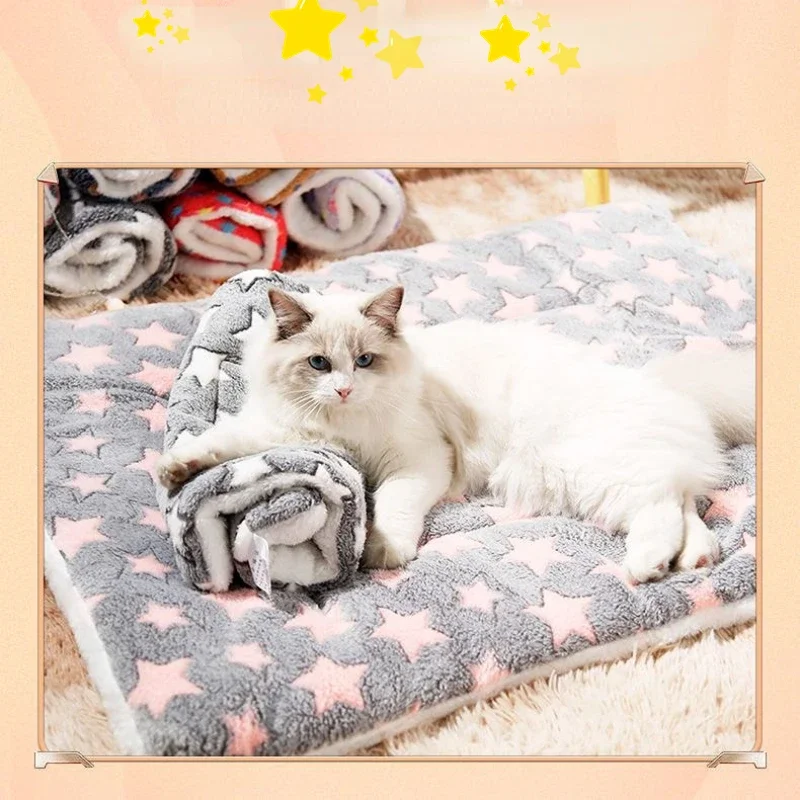 SoftPetBedMatsShortPlushPetSleepingBedMatsforCatsDogsCute