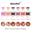 Brightens Embossed Blush Palette Rosy Blusher Facial Blush Powder 3D Relief Blush Palette Brown Cheek Contour Rouge Cosmetics 3