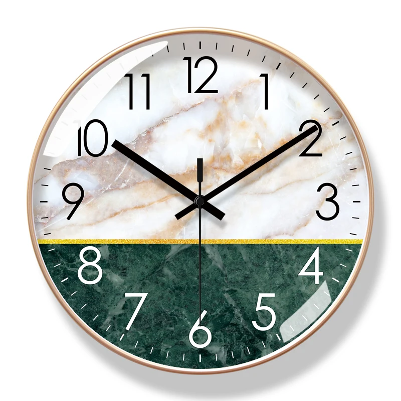 Black Large Wall Clock Silent Watches Clocks Color:F;Sheet Size:10 inch