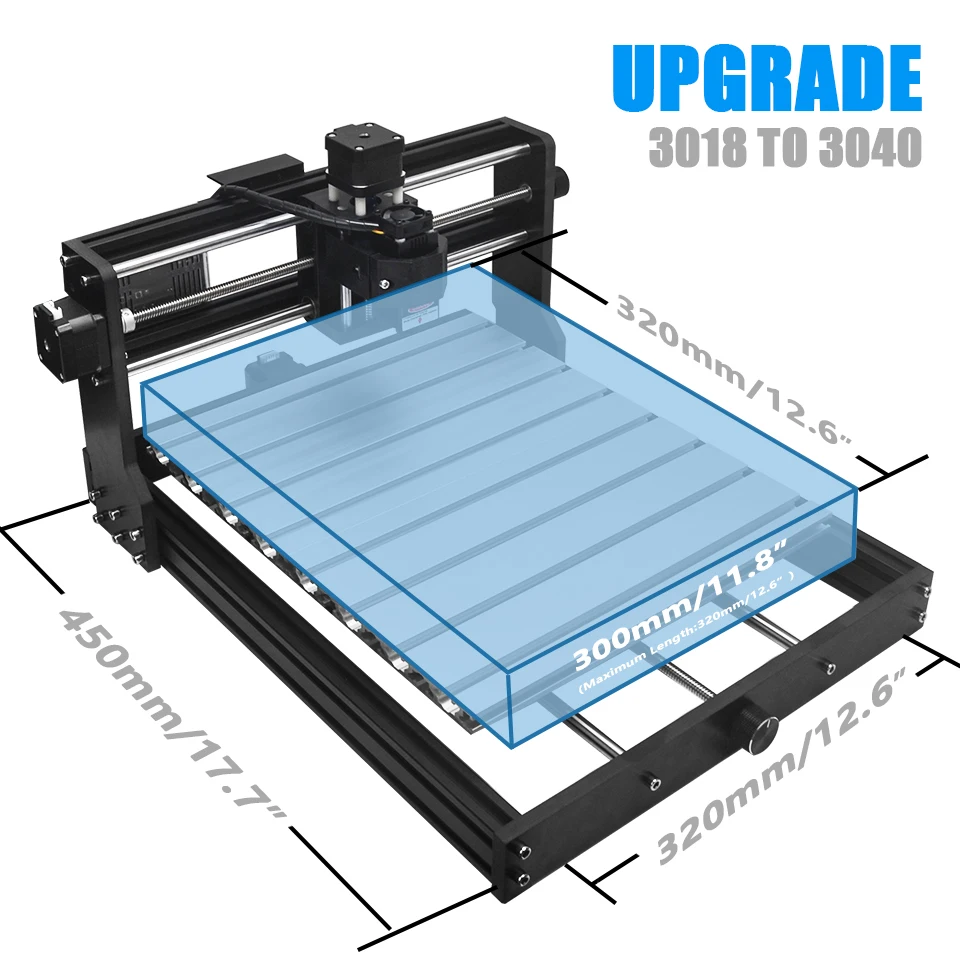 Daedalus CNC 3018 pro Upgrade Kit Extend 3018 to 3040 Compatible with CNC Pro Max Engraving Milling Machine DIY