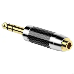 Premium Stereo Sound Headphone Adapter with Gold - Plated Connectors (6.35 to 4.4)