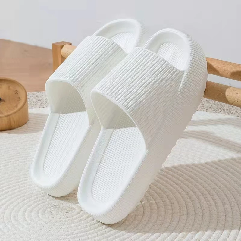 Sandalias de baño de plataforma gruesa para mujer, antideslizantes de EVA para interiores y exteriores, para verano - AliExpress