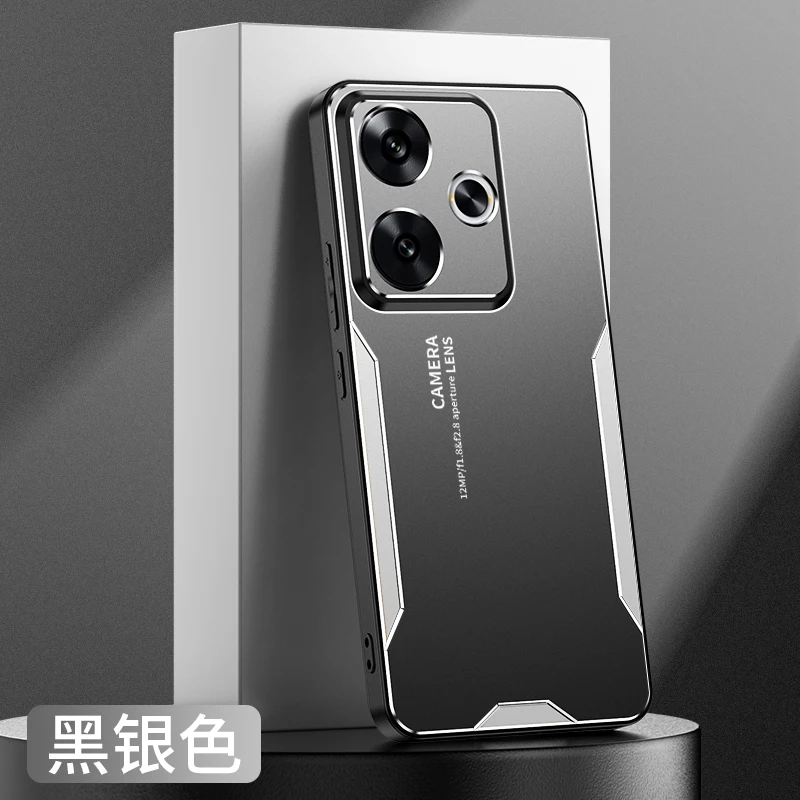 Sleek Aluminum Alloy Shockproof Matte Phone Case with Soft Bumper