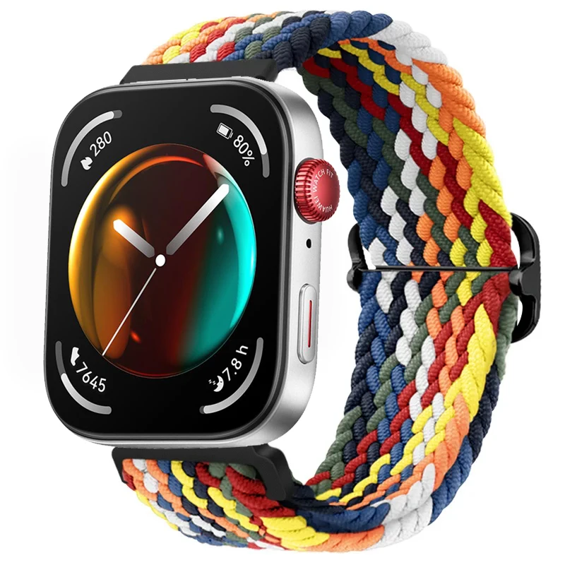 Nylon Braided Loop Strap - Adjustable Elastic Wristband for Smartwatch  Accessories