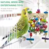 Parrot Bite Toy Wooden Bird Supplies Bird Cage Accessories Colored Parrot Toy Bird Toy 2