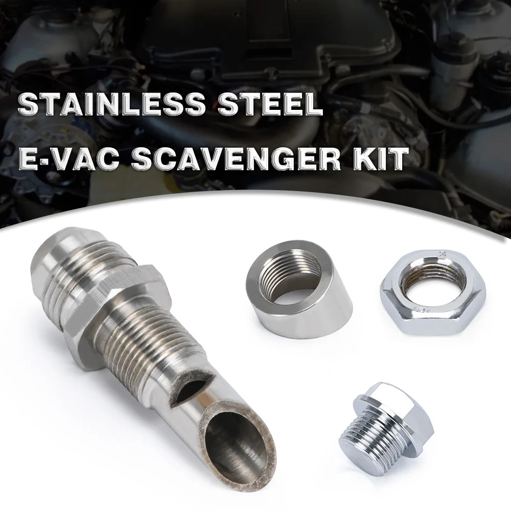 LZONE-Stainless Steel Exhaust Vacuum E-VAC Scavenger Kit includes T304 SS E-VAC fitting JR-ESS01 exhaust vacuum kit