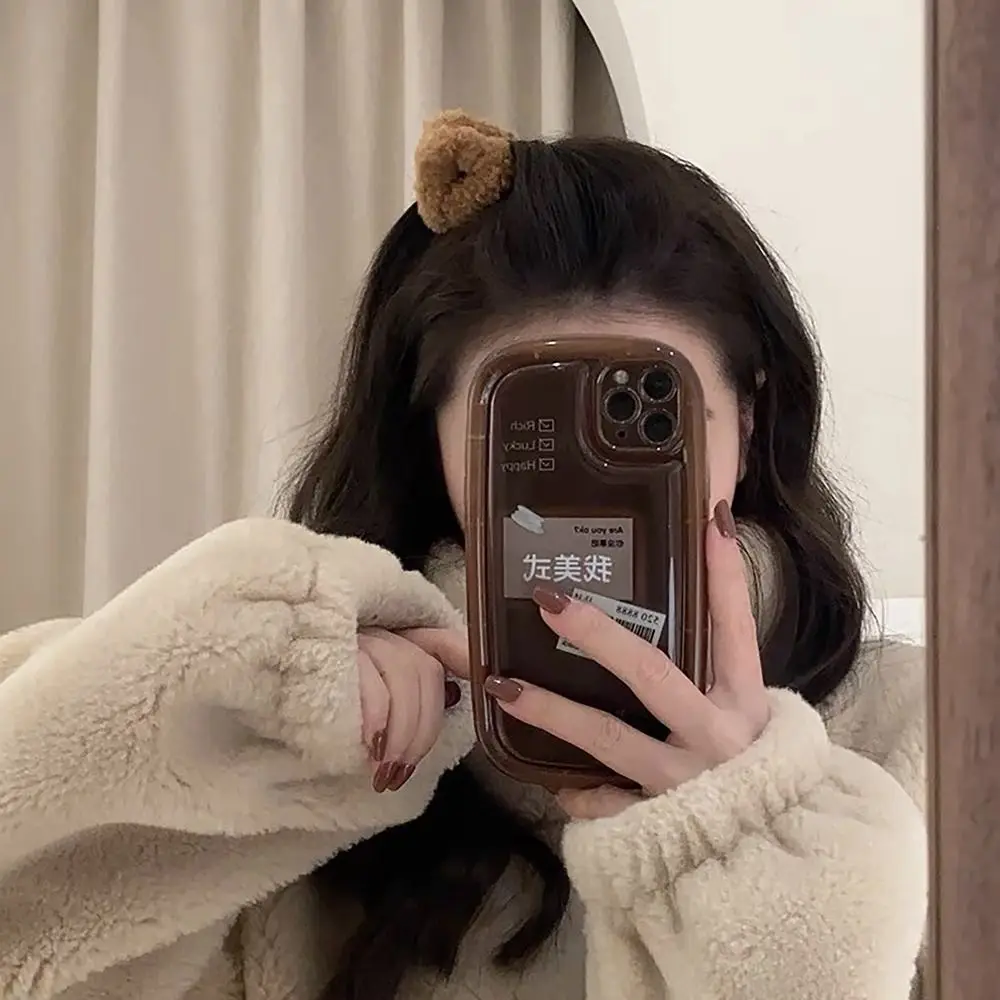 2Pcs Plüsch Katze Ohren Form Haar Clips Nette Süße Katze Ohren Beige Ente Schnabel Clip Haarnadel Frauen Mädchen headwear Haar Zubehör – Detail 3