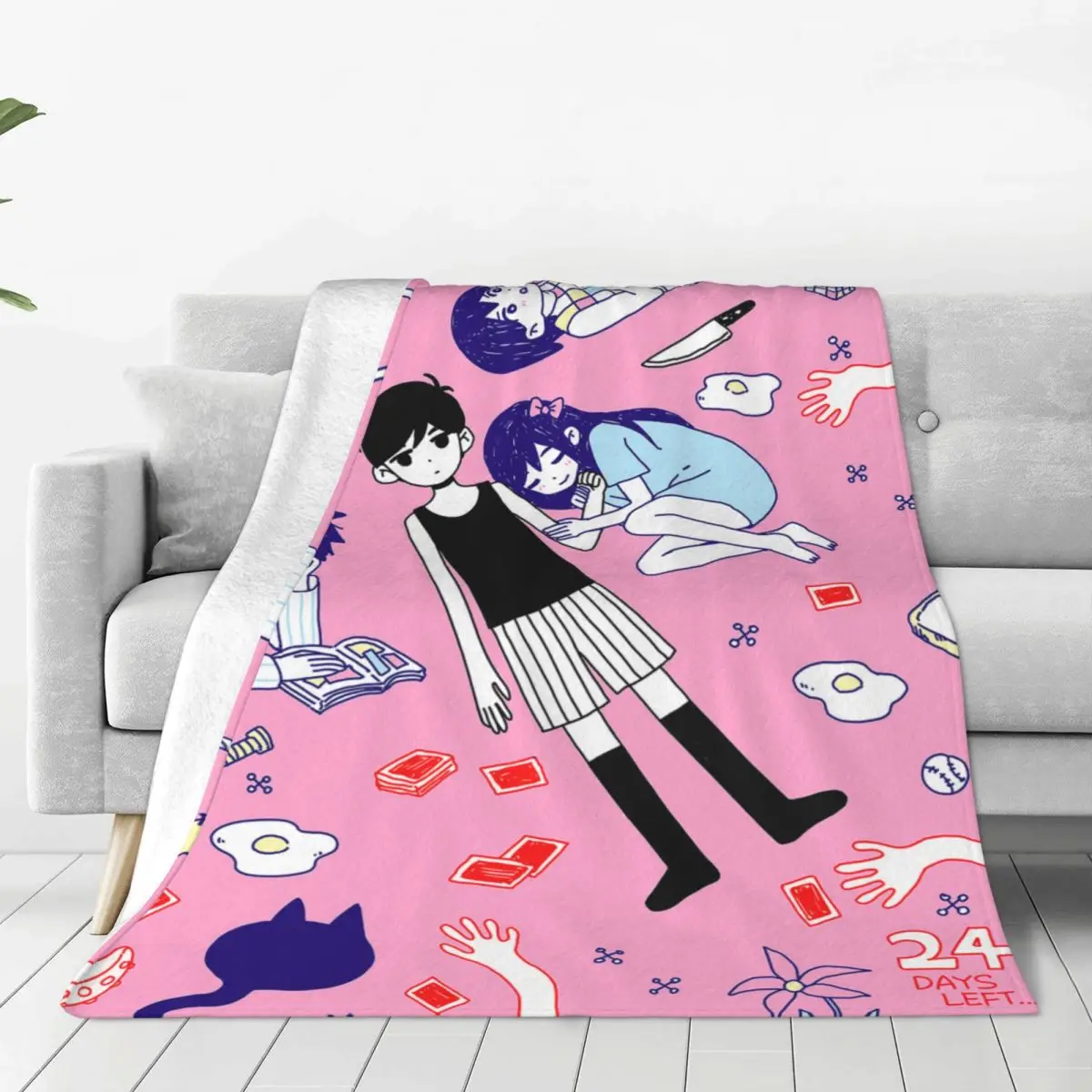 

Sunny Basil Aubrey Blankets Fleece Summer Air Conditioning Omori Game Portable Soft Throw Blanket for Sofa Car Bedspread