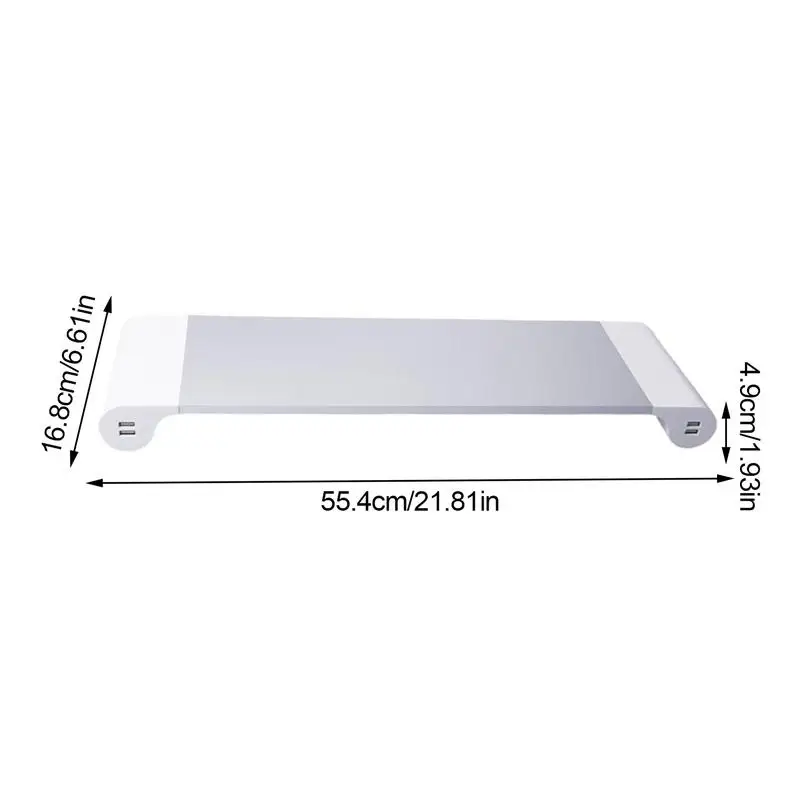 USB Monitor Stand Riser Aluminum Alloy Computer Monitor Dock Base Charging Bracket With 4 USB Ports For MacBook US EU Plug