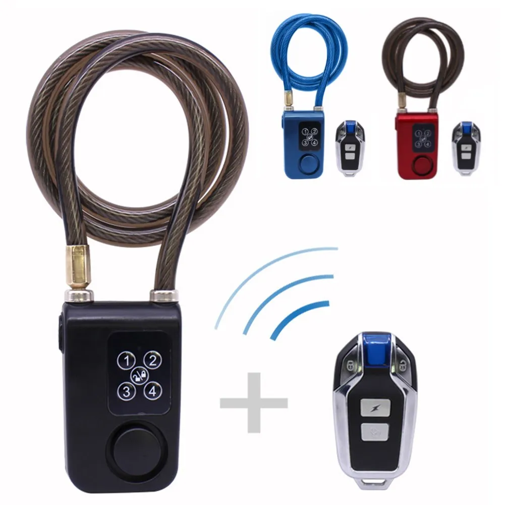 4 1 Bicycle Bike Security Lock Wireless Alarm Anti Theft Bike Lock