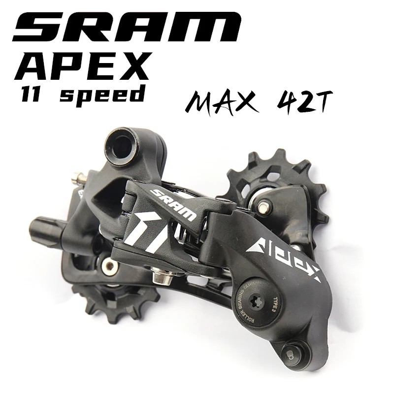 Sram Apex 1 1X11 Speed Road Bike Deragliatore Posteriore Nero Tipo 3 Blocco A Gabbia Lunga Adatto A 42T Max Parte Della Bicicletta