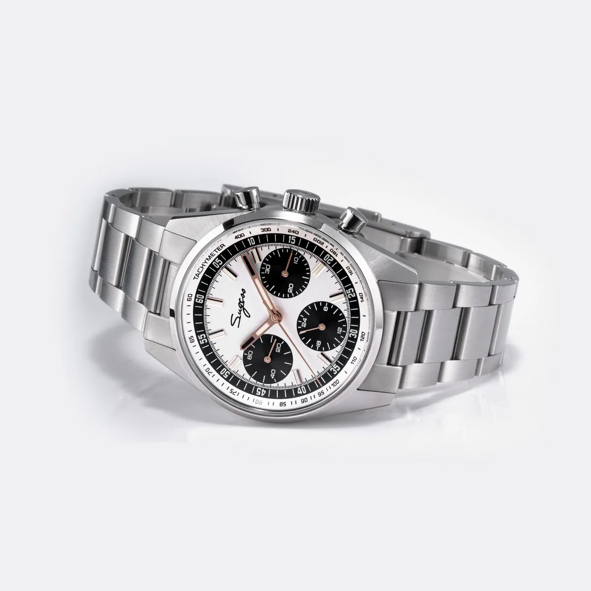 Sugess Mens Watch 38mm Chronograph Mechanical Wristwatches Tianjin Gooseneck Movement Sapphire Crystal Roulette Dial S465 new Sdff489bf36a74fbc83901699f9f272c06