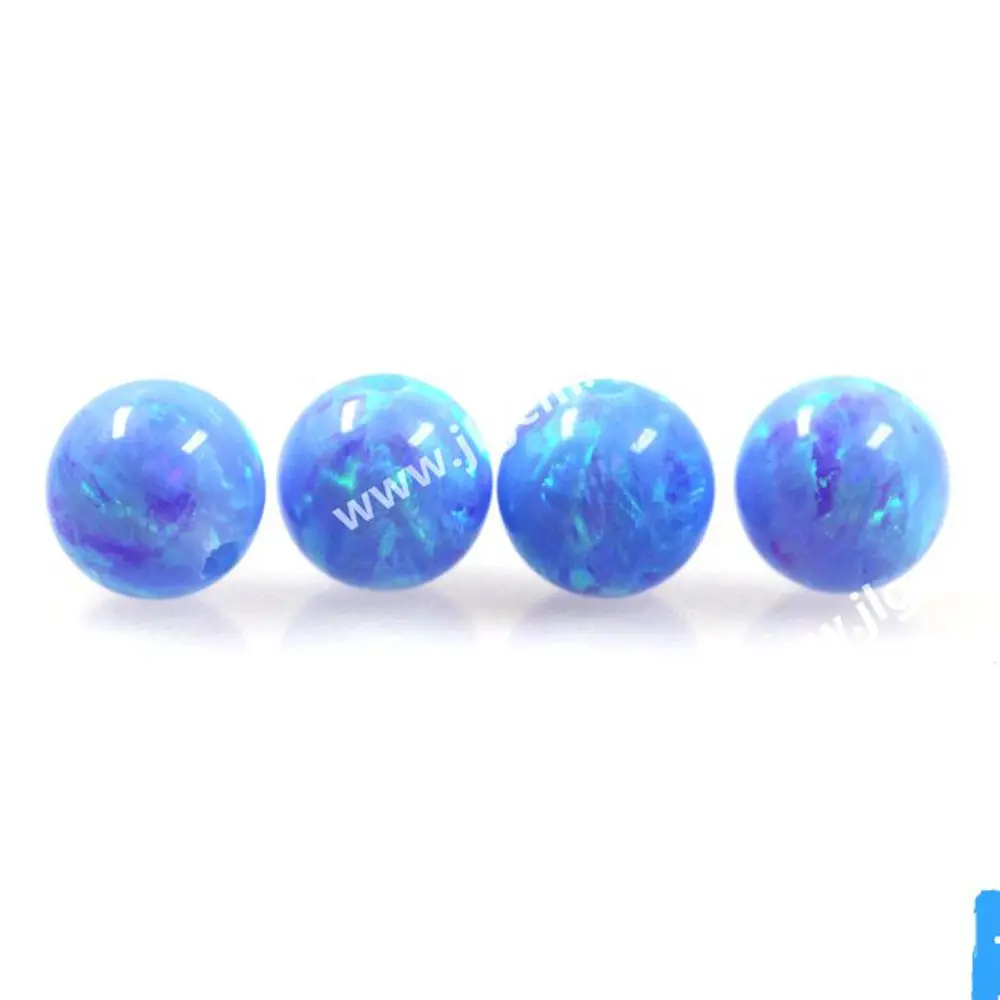 

(50 Pieces/Lot) 4MM Round Beads Synthetic Opal Balls OP06 Light Blue For Jewelry Making