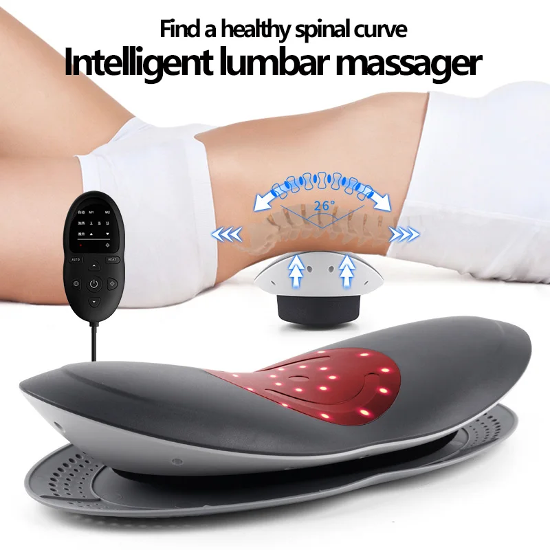 

Lumbar Spine Massager Neck Lumbar Traction Multifunctional Inflatable Hot Compress Vibration Air Pressure Waist Massager Warm