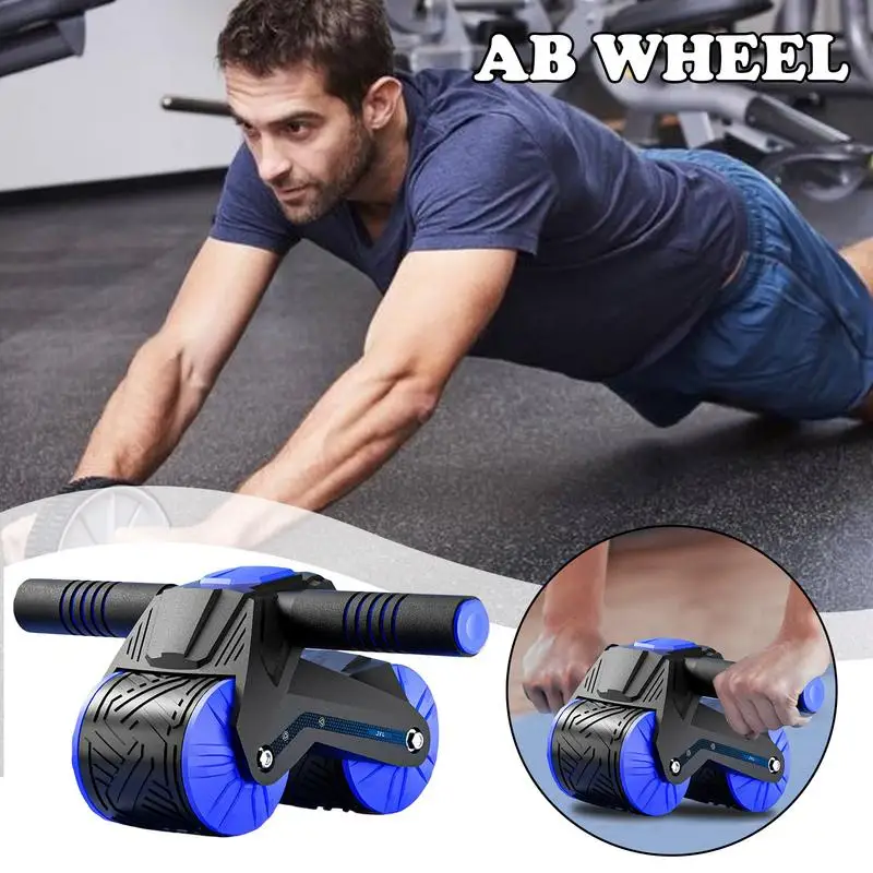 Ab Roller Wheel Automatic Rebound Abs Workout Two Wheels Upgraded Exercising Wheel Men Home abdominal wheel