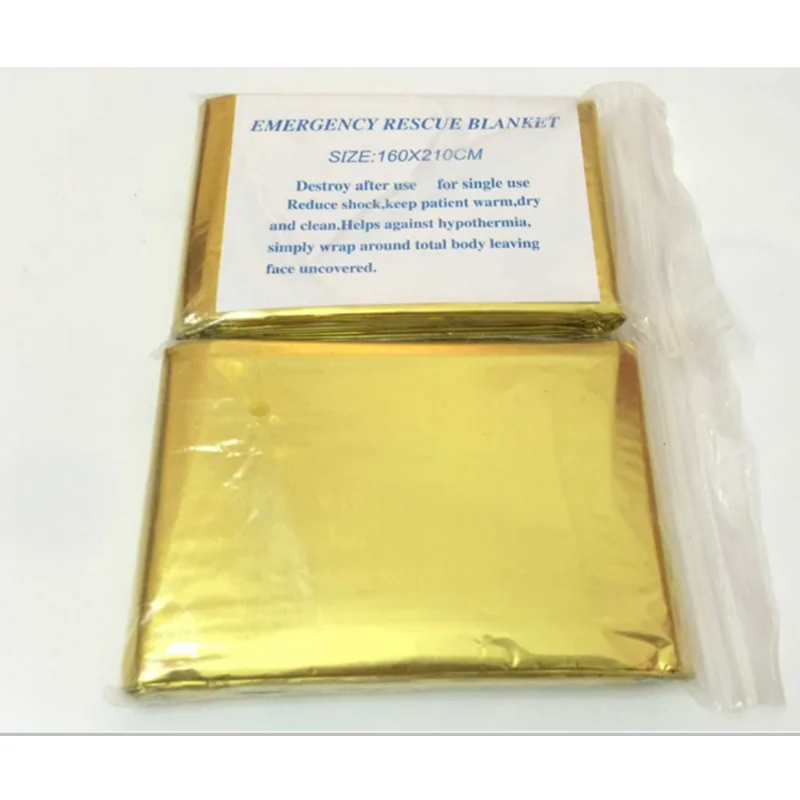 

210*160cm Emergency Survival Blanket Outdoor First Aid Thermal Warm Heat Space Foil Siliver