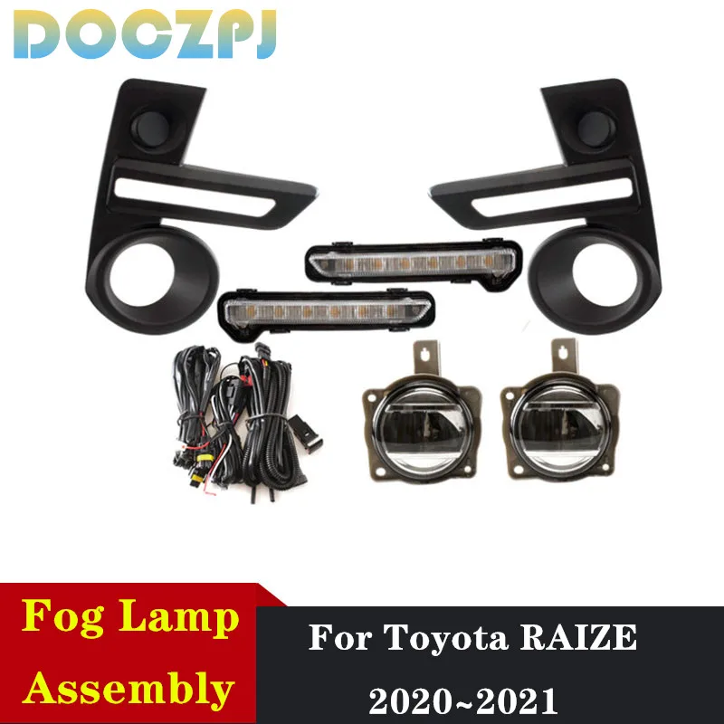 

1Set Car Front Bumper Fog Light Assembly For Toyota RAIZE 2020 2021With Switch and Wires