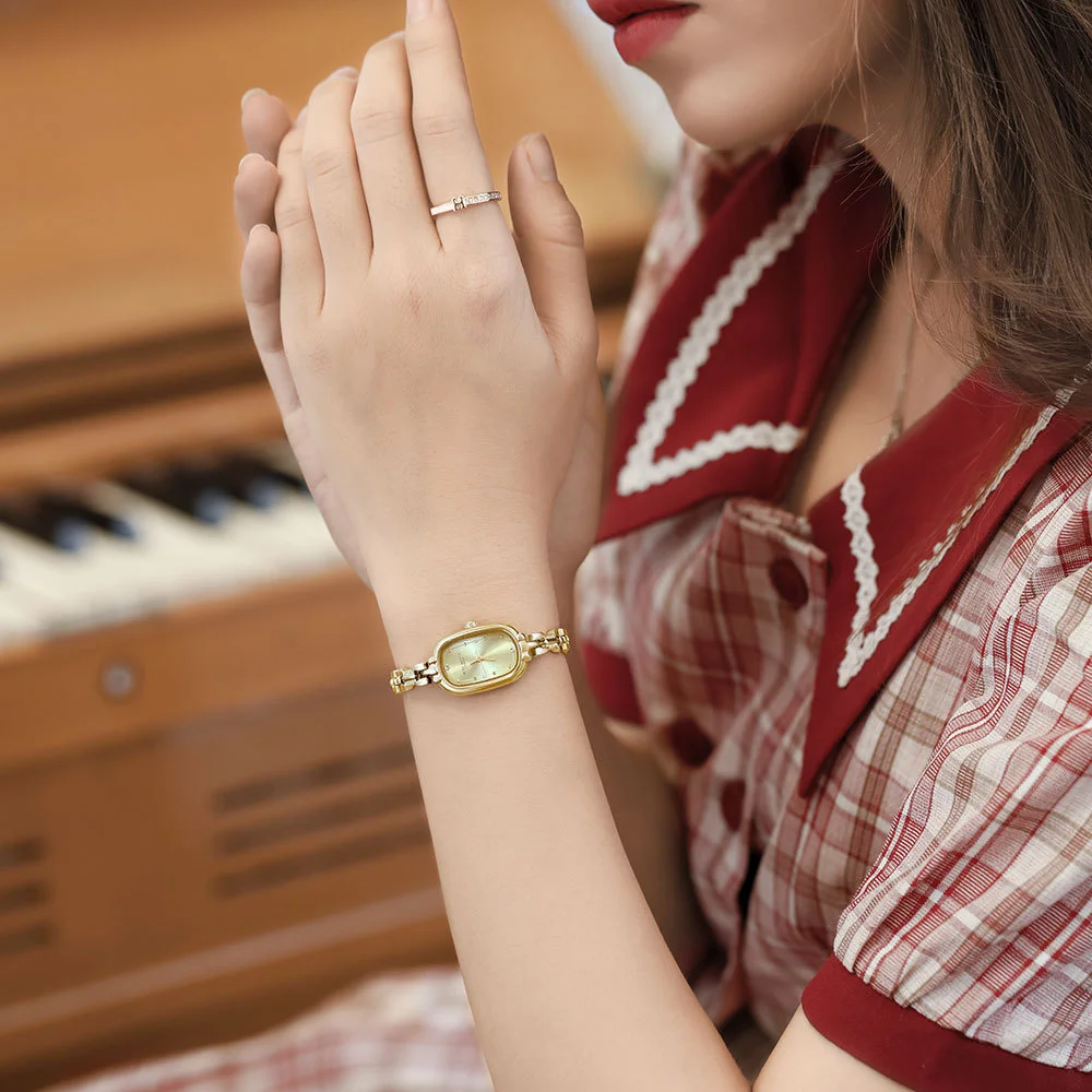 Mulheres de Luxo Pulseira Relógios Moda Retro 2023 Novo Design Feminino Vestido Relógio de Pulso Senhoras Quartzo Relógio de Ouro Dropshipping - Image 6