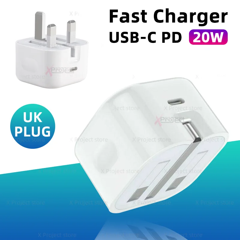 Pd 20w Usbc Charger Great Britain Uk Plug Fast Charging For Iphone 14