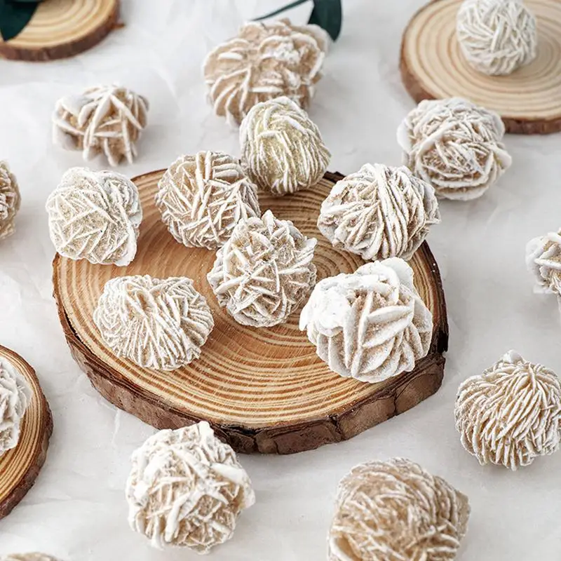 Desert Rose Crystal Selenite Raw Stone Desert Rose Natural Crystal Table Ornament Campione Minerale Per Soggiorno E Camera Da Letto